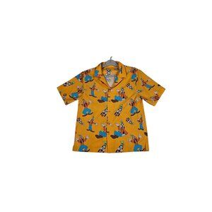 Disney X Outdoor Voices Goofy SolarCool Tourist Shirt Size XS Short Sleeve Butto